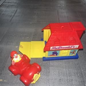McDonalds 1993 McTown Happy Meal Toy with Car Two Piece Set Ronald McDonald